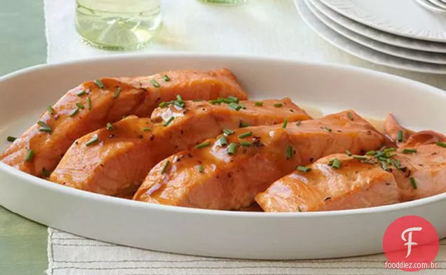 Filetes De Salmão Envidraçados Balsâmicos