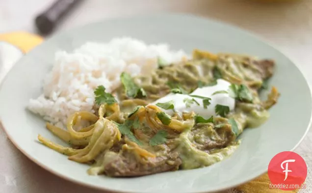 Bife Frigideira Com Molho De Abacate