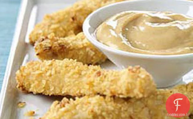 Frango crocante com molho de mel