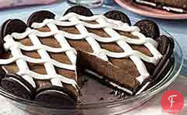 Biscoitos E Torta De Pudim De Creme