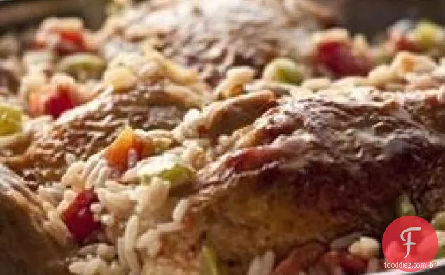 Campbell cozinha frango Arroz frigideira