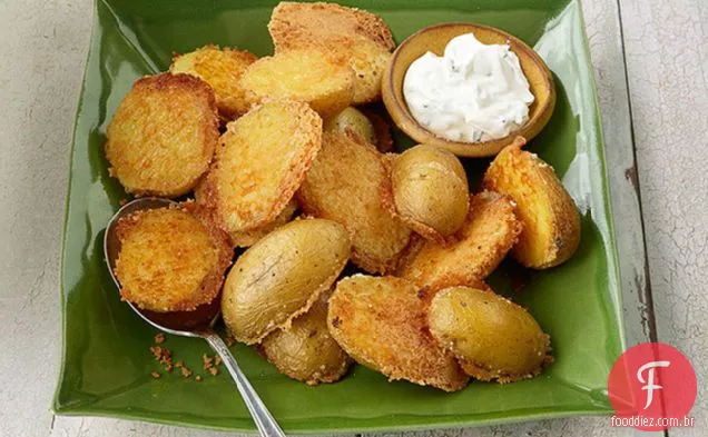 Batatas Assadas Com Parmesão Crocante