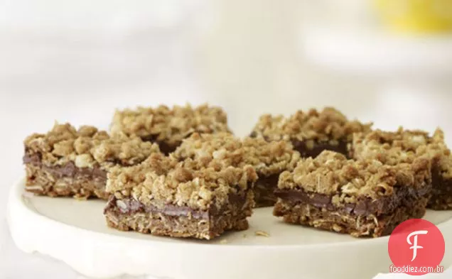 Manteiga De Amendoim E Barras De Crumble De Chocolate