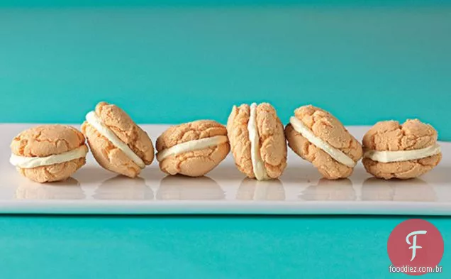 Mini Sanduíches De Biscoito De Sonho Laranja
