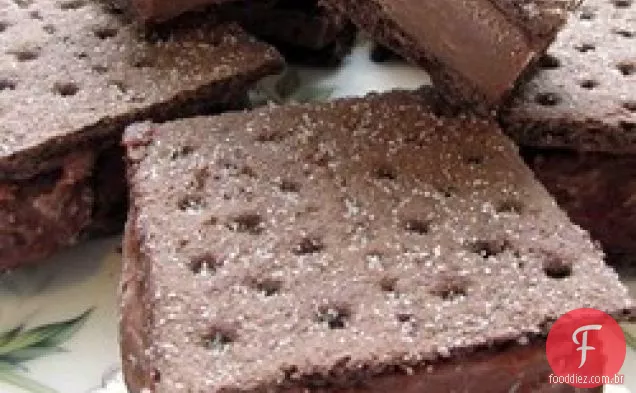 Quadrados Congelados Do Pudim Da Manteiga De Amendoim