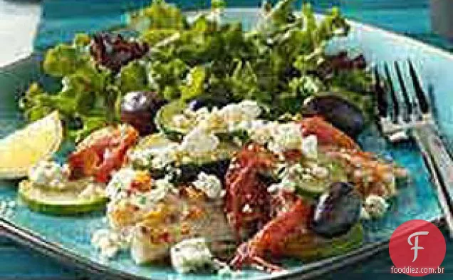 Peixe microondas Mediterrâneo para dois