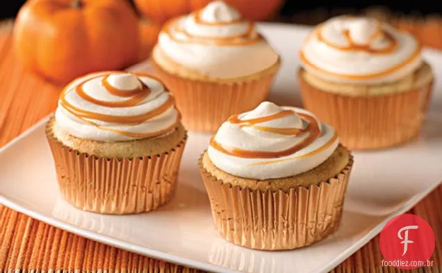 Cupcakes Creme Caramelo-Abóbora