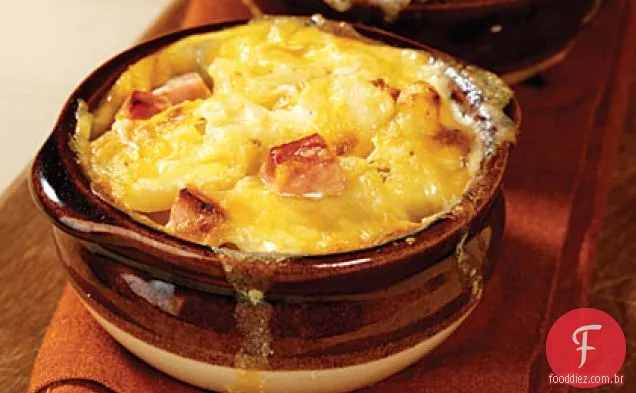Batatas Com Casca E Presunto