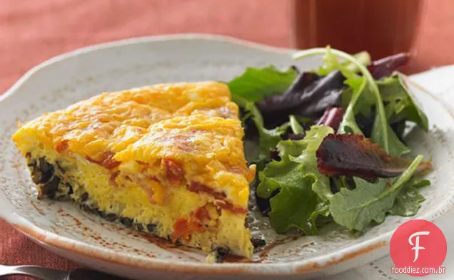 Arroz Selvagem, Bacon E Cheddar Frittata