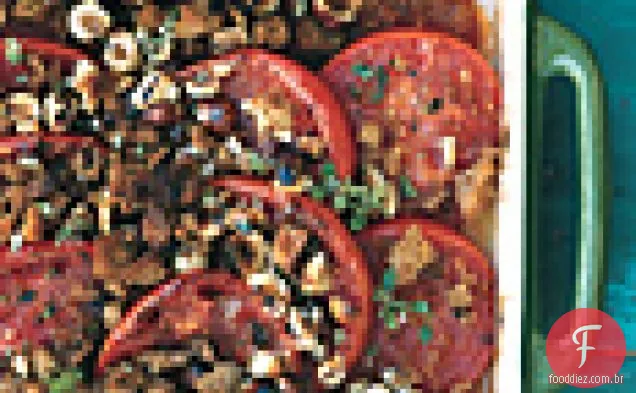 Tomates assados com migalhas de Pão de avelã