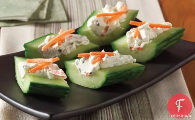 Cream Cheese 'N Herb pepino mordidas