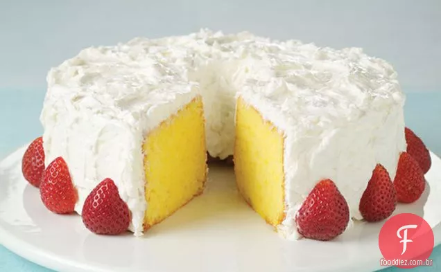 Bolo De Creme De Leite Com Limão E Coco