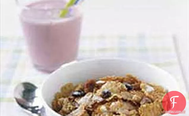 Cereais e um Smoothie