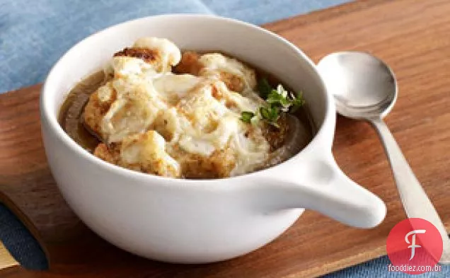 Sopa De Cebola Francesa Saudável
