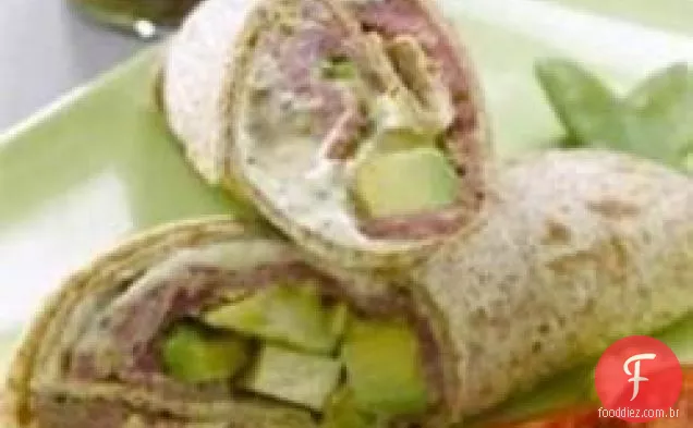 Rosbife Wraps com Maille ® mostarda estilo antigo
