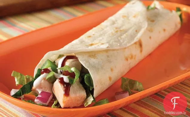 Churrasco frango Salada Wraps