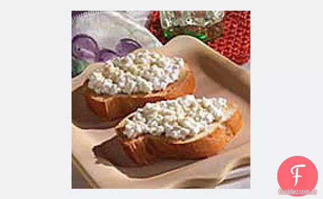Queijo Cottage com uma atitude