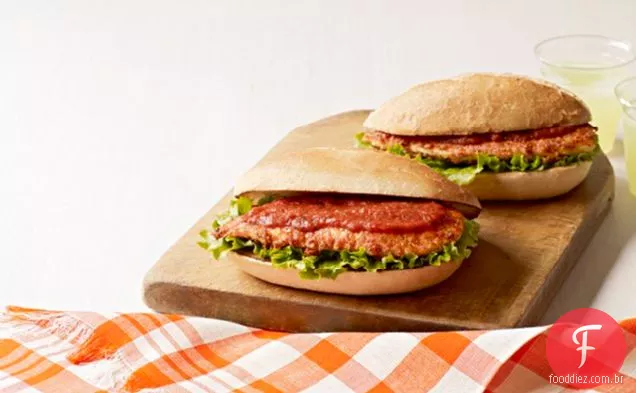 Sanduíches De Parmesão De Frango