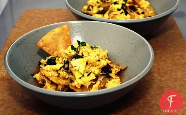 Migas com tomate-chipotle Coulis