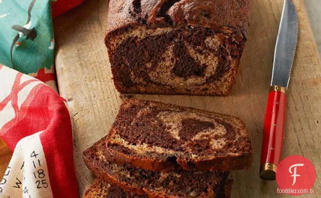 Pão De Banana Marmorizado Com Chocolate