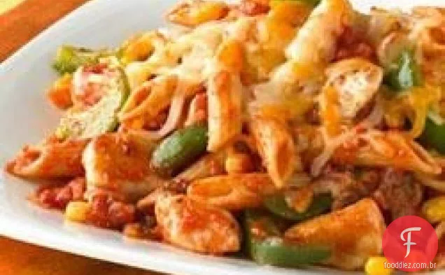 Frango com queijo e frigideira Salsa