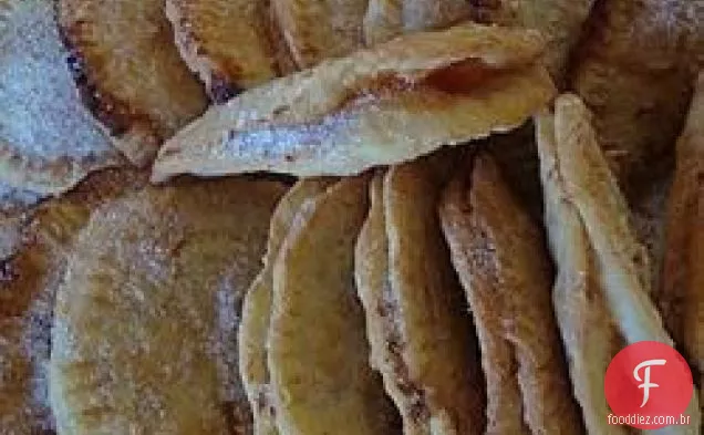 Tortas fritas de damasco e pêssego