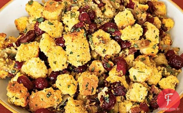 Recheio De Pão De Milho Com Cranberries