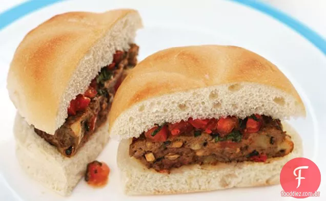 Hambúrgueres De Cogumelos De Queijo
