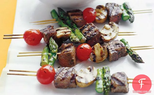 Quente Vegetal & Carne Kabob