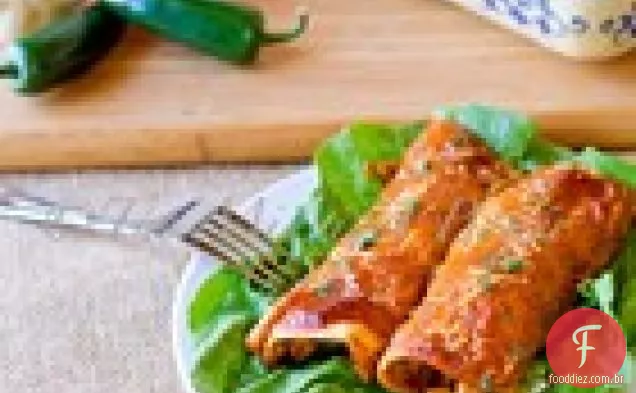 Frango e Garbanzo Enchiladas