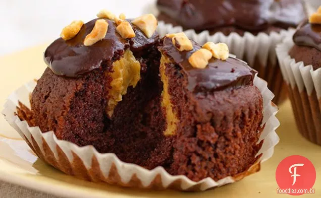 Chocolate-Manteiga De Amendoim Cupcakes