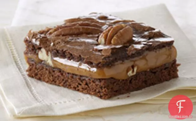 Fácil Caramelo Pecan Brownies