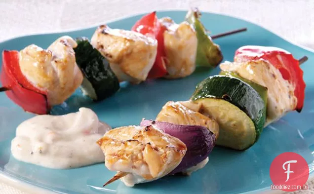 Kabobs De Frango Grelhado Picante