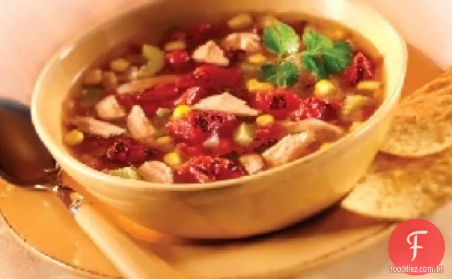Sopa Torrada Da Tortilha Do Tomate