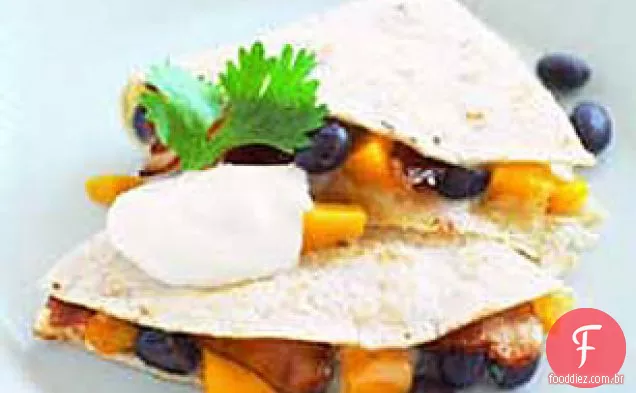 Feijão Preto E Bacon Quesadillas