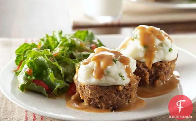 Bolo De Carne De Muffin Com Cobertura De Batata