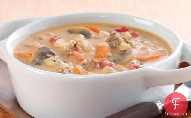 Sopa De Cevada De Carne