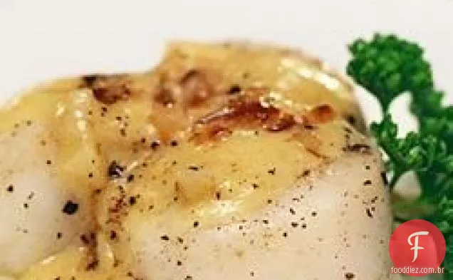 Vieiras com molho de Vinho Branco I