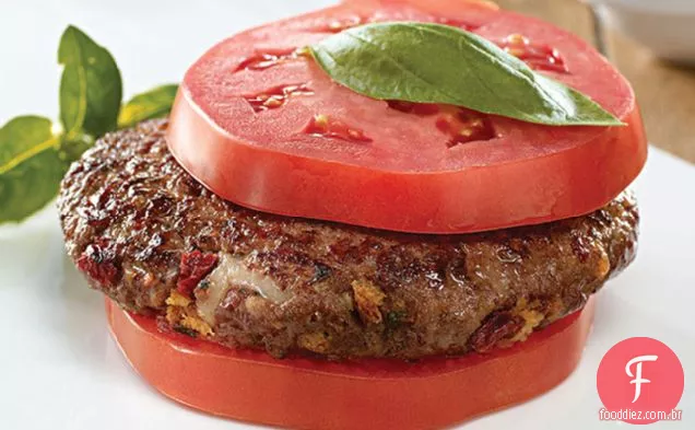 Tomate Queijo-Hambúrgueres De Manjericão