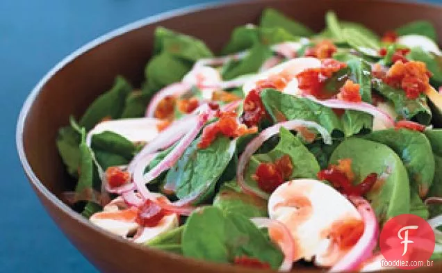 Salada Quente De Espinafre E Bacon