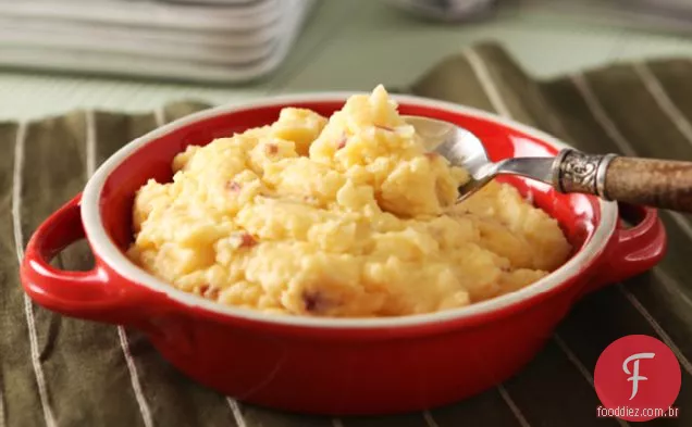 Batatas Esmagadas Com Queijo