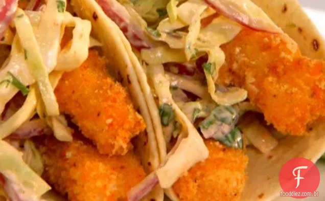 Tacos de peixe com Slaw esfumaçado