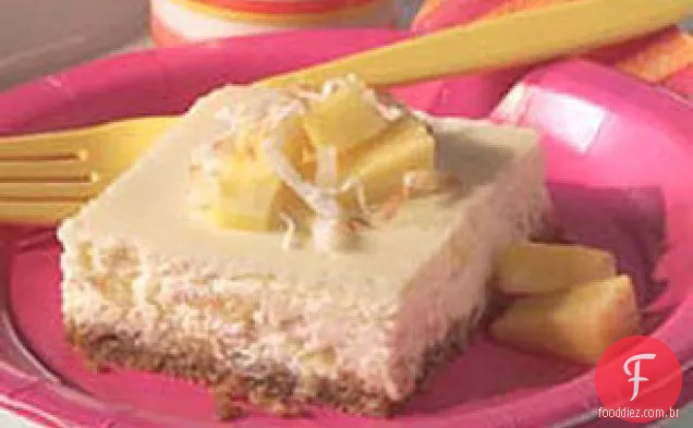 Pina Colada Cheesecake Squares