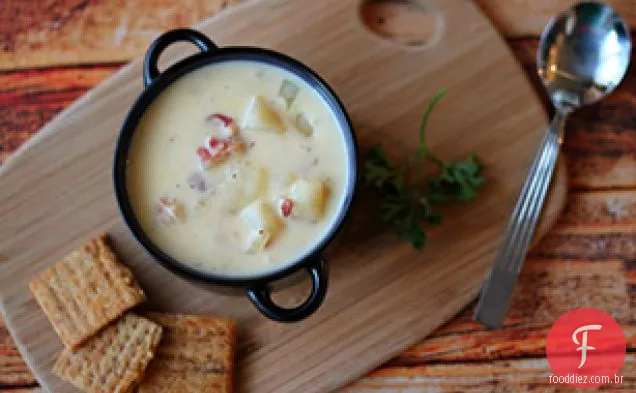 Sopa de batata com queijo de fogão lento com Bacon