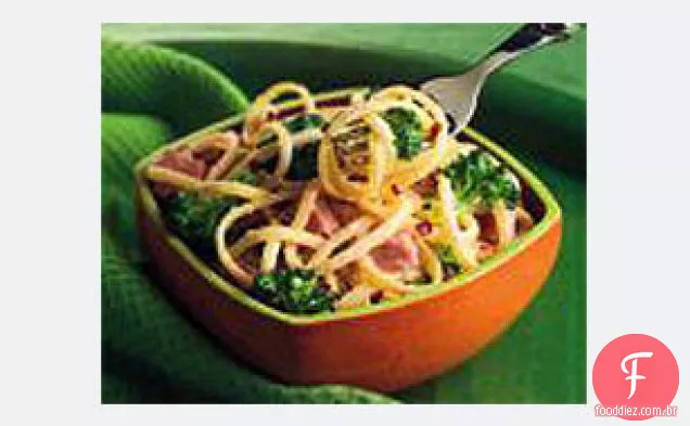 Presunto e Linguine Primavera
