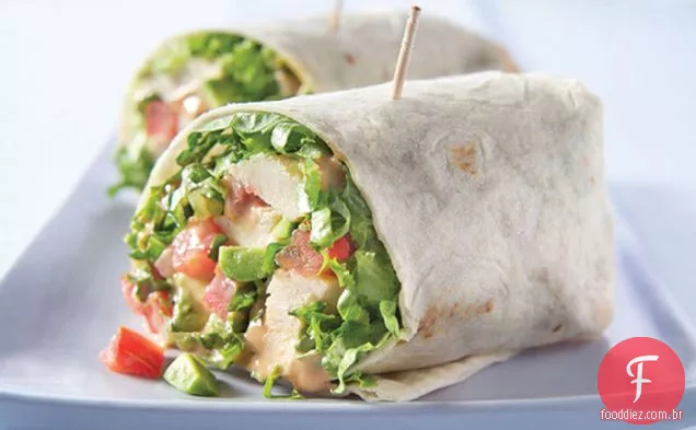 Frango e abacate Wraps