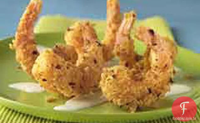 Camarão frito da Costa Rica Com Molho De Maracujá