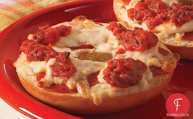 Bagels De Pizza Pepperoni Apenas Para Crianças