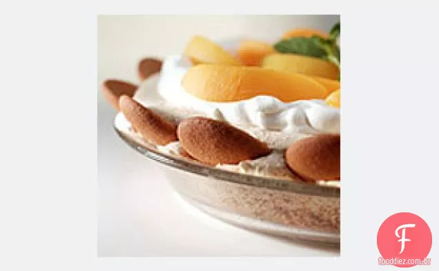 Torta De Anjo Com Topo De Pêssego