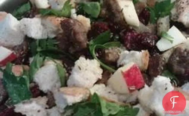 Cranberry, salsicha e recheio de maçã
